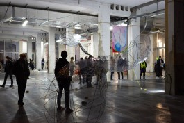 Lukas Pürmayr, Vernissage Hi!Adbk, im Rahmen des Festivals für Kunst und Forschung, Installation Josefa Schundau